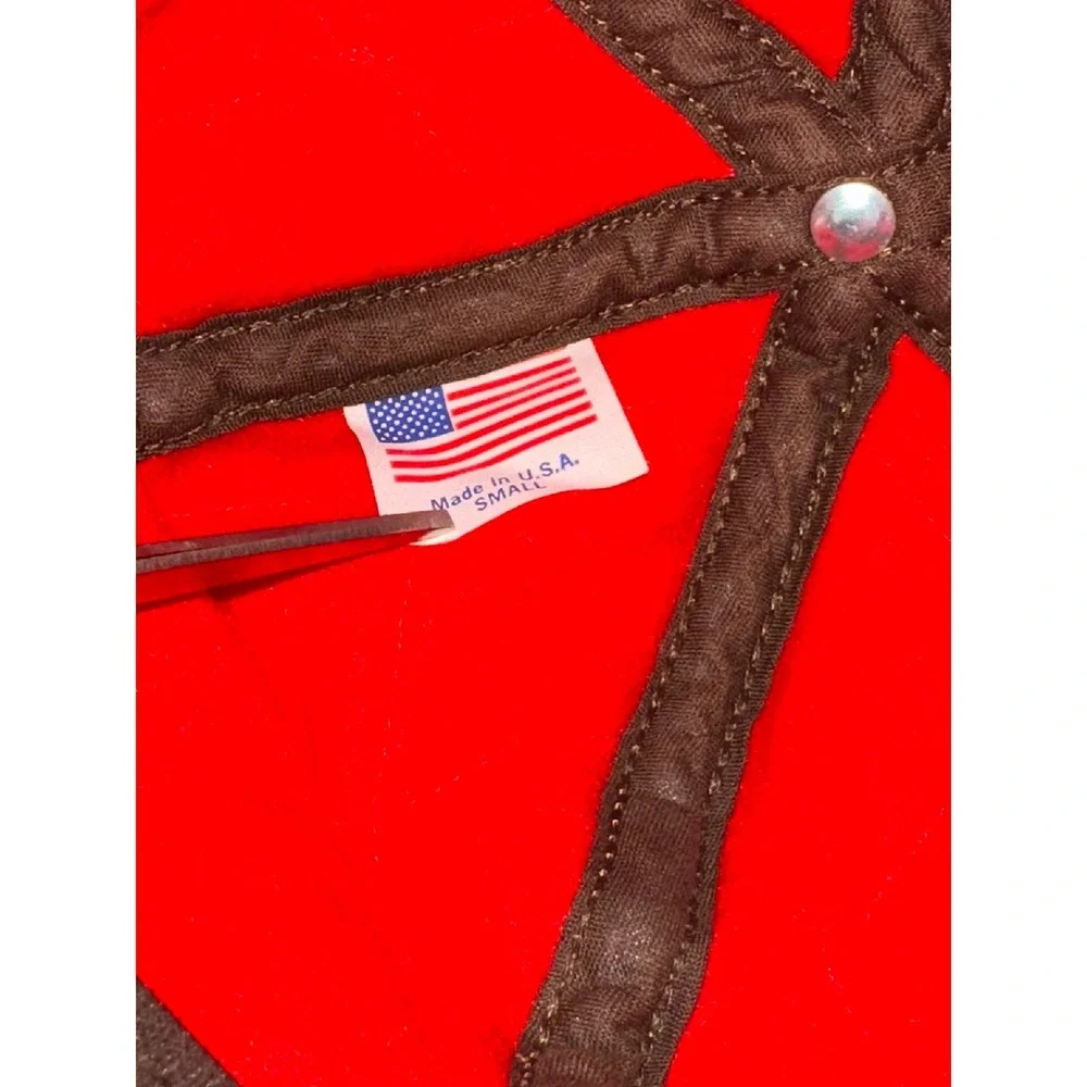 Carhartt Made‎ in USA Small Cap Hat Cotton Canvas Tan Brown Red Lined - Picture 6 of 7